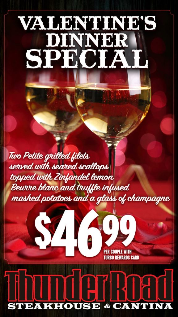 Valentine's Dinner Special @ Route 66 Casino's Thunder Road Steakhouse