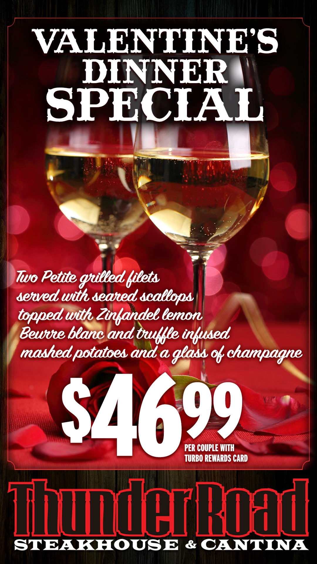 Valentine's Dinner Special Route 66 Casino Hotel