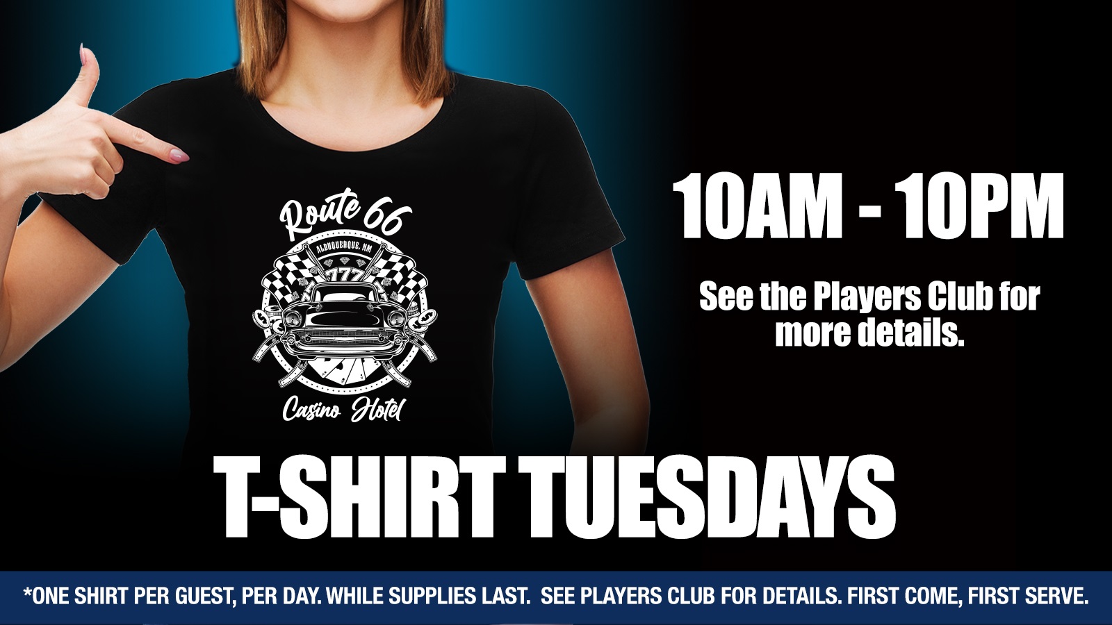 Route 66 Casino Hotel tshirt promotion in October twitter
