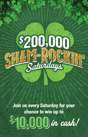 Rt66 Casino March 200k cash promotion every Saturday