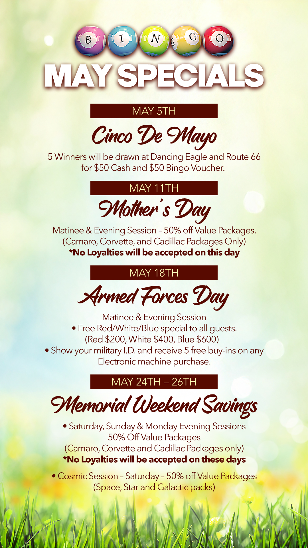 Best Bingo in NM near me May Bingo at RT66 Casino Eposter-(V) April Bingo