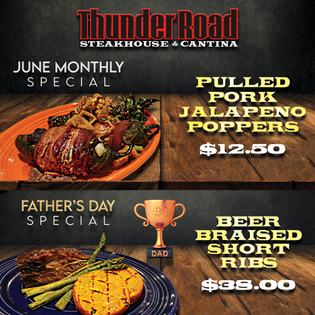 ThunderRoad June 2025 dinner specials Fathers Day in Abq